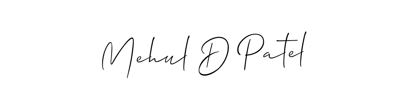 Mehul D Patel stylish signature style. Best Handwritten Sign (Allison_Script) for my name. Handwritten Signature Collection Ideas for my name Mehul D Patel. Mehul D Patel signature style 2 images and pictures png