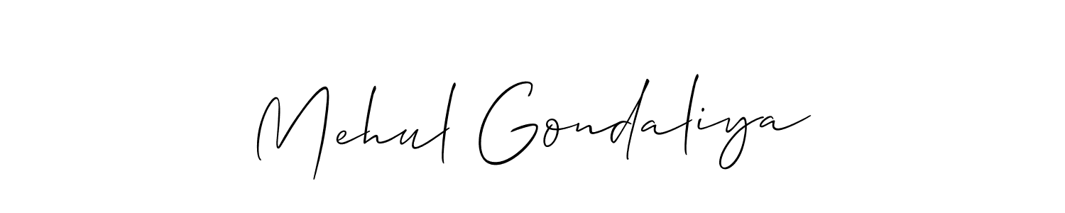 Best and Professional Signature Style for Mehul Gondaliya. Allison_Script Best Signature Style Collection. Mehul Gondaliya signature style 2 images and pictures png