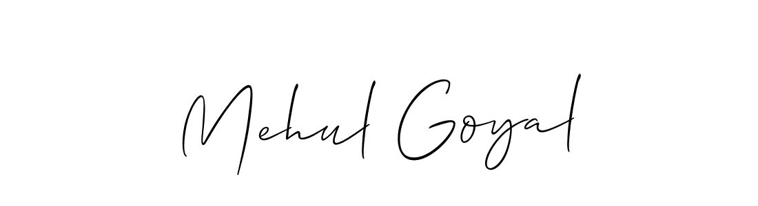 Allison_Script is a professional signature style that is perfect for those who want to add a touch of class to their signature. It is also a great choice for those who want to make their signature more unique. Get Mehul Goyal name to fancy signature for free. Mehul Goyal signature style 2 images and pictures png