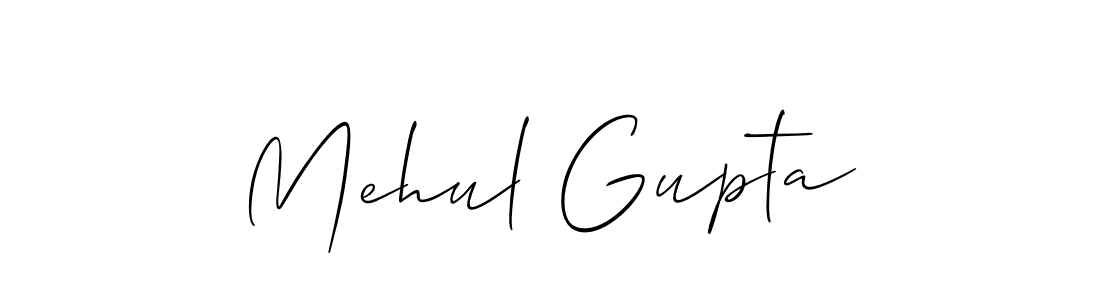 Make a beautiful signature design for name Mehul Gupta. With this signature (Allison_Script) style, you can create a handwritten signature for free. Mehul Gupta signature style 2 images and pictures png