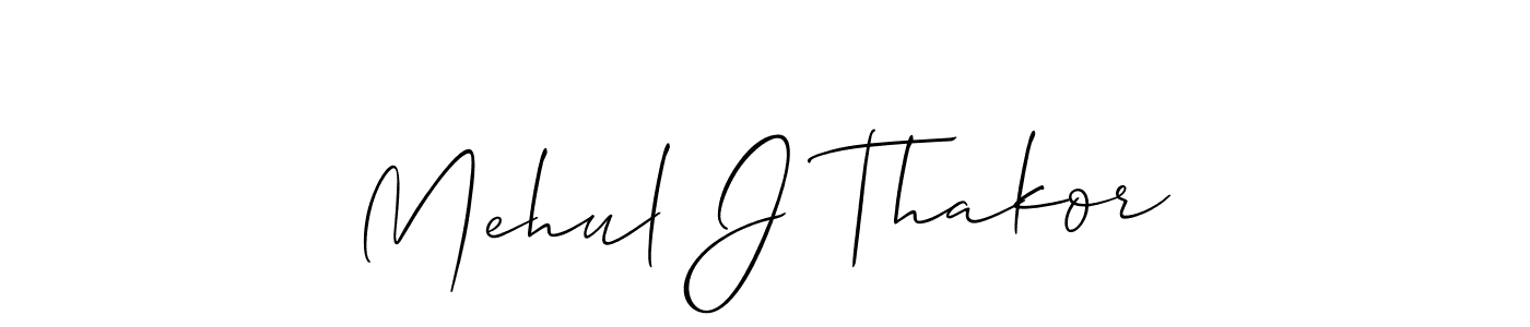 It looks lik you need a new signature style for name Mehul J Thakor. Design unique handwritten (Allison_Script) signature with our free signature maker in just a few clicks. Mehul J Thakor signature style 2 images and pictures png
