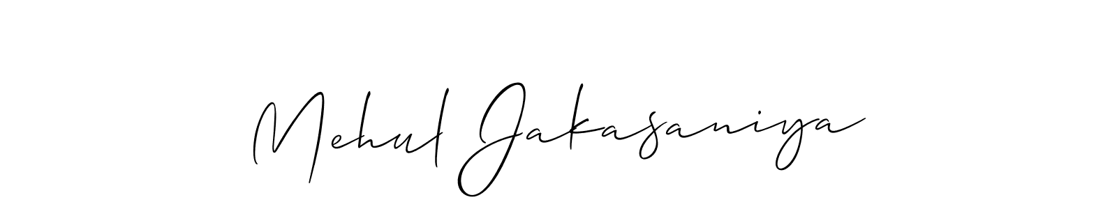 Design your own signature with our free online signature maker. With this signature software, you can create a handwritten (Allison_Script) signature for name Mehul Jakasaniya. Mehul Jakasaniya signature style 2 images and pictures png