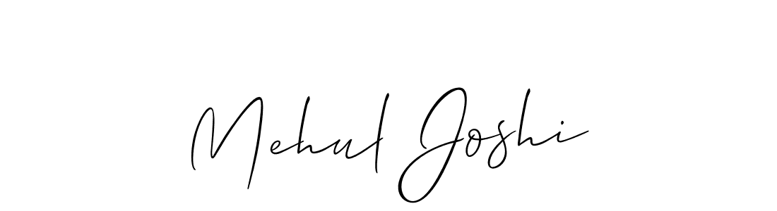 The best way (Allison_Script) to make a short signature is to pick only two or three words in your name. The name Mehul Joshi include a total of six letters. For converting this name. Mehul Joshi signature style 2 images and pictures png