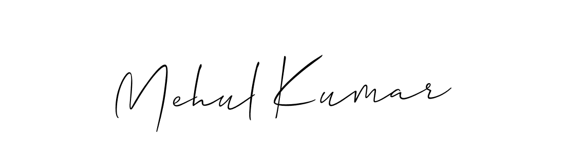 How to make Mehul Kumar signature? Allison_Script is a professional autograph style. Create handwritten signature for Mehul Kumar name. Mehul Kumar signature style 2 images and pictures png