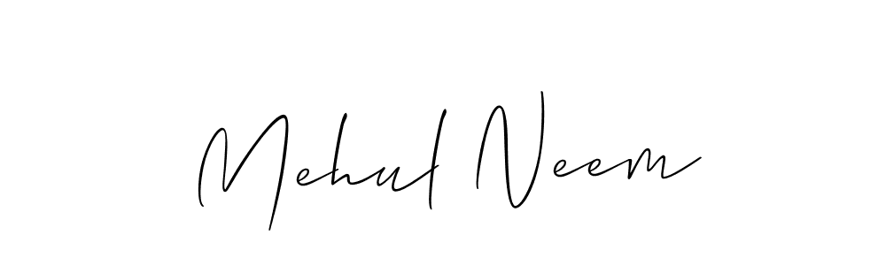 This is the best signature style for the Mehul Neem name. Also you like these signature font (Allison_Script). Mix name signature. Mehul Neem signature style 2 images and pictures png