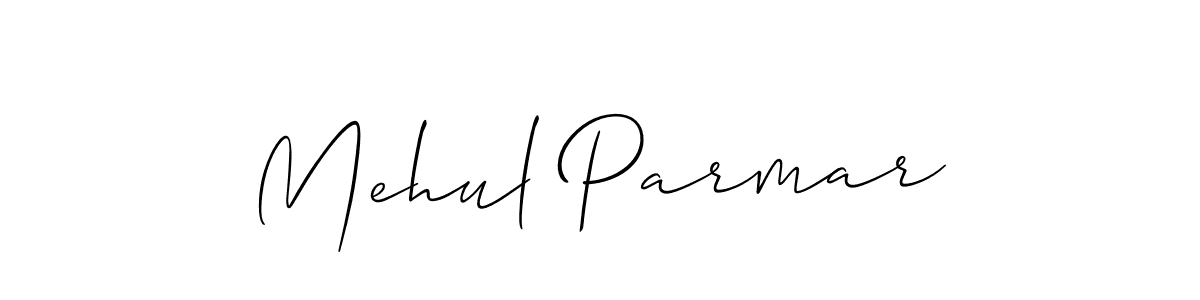 How to make Mehul Parmar name signature. Use Allison_Script style for creating short signs online. This is the latest handwritten sign. Mehul Parmar signature style 2 images and pictures png