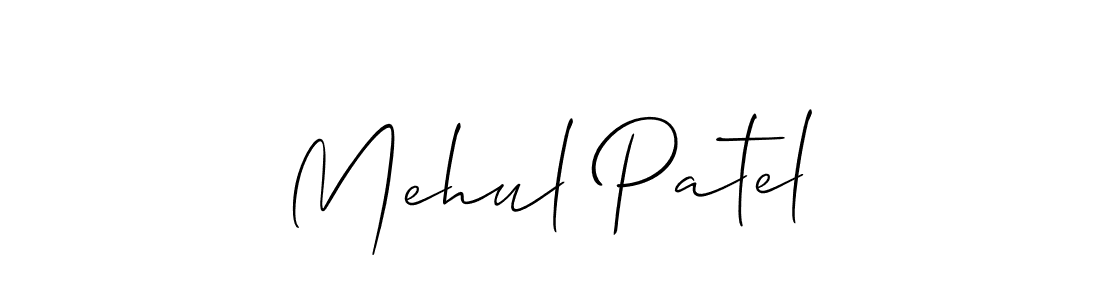 Also we have Mehul Patel name is the best signature style. Create professional handwritten signature collection using Allison_Script autograph style. Mehul Patel signature style 2 images and pictures png