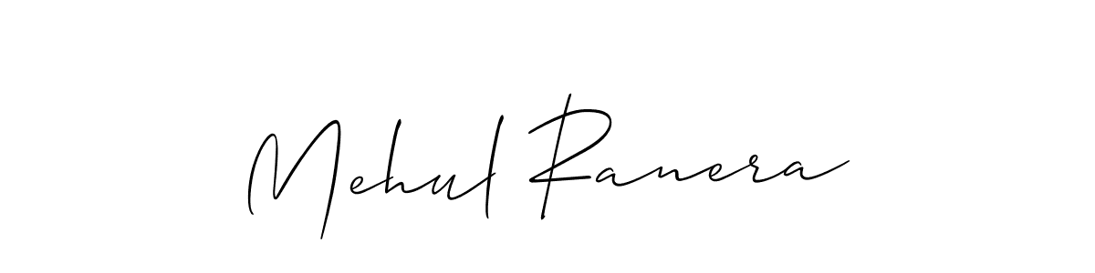 Create a beautiful signature design for name Mehul Ranera. With this signature (Allison_Script) fonts, you can make a handwritten signature for free. Mehul Ranera signature style 2 images and pictures png