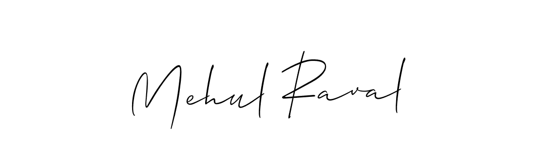 How to Draw Mehul Raval signature style? Allison_Script is a latest design signature styles for name Mehul Raval. Mehul Raval signature style 2 images and pictures png