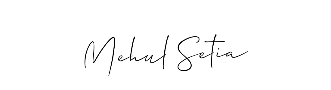 This is the best signature style for the Mehul Setia name. Also you like these signature font (Allison_Script). Mix name signature. Mehul Setia signature style 2 images and pictures png