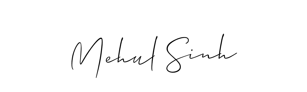 Use a signature maker to create a handwritten signature online. With this signature software, you can design (Allison_Script) your own signature for name Mehul Sinh. Mehul Sinh signature style 2 images and pictures png