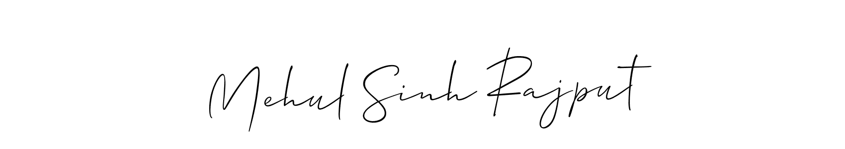 How to make Mehul Sinh Rajput name signature. Use Allison_Script style for creating short signs online. This is the latest handwritten sign. Mehul Sinh Rajput signature style 2 images and pictures png