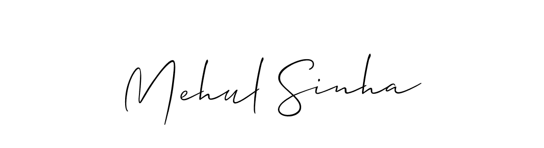 How to make Mehul Sinha name signature. Use Allison_Script style for creating short signs online. This is the latest handwritten sign. Mehul Sinha signature style 2 images and pictures png