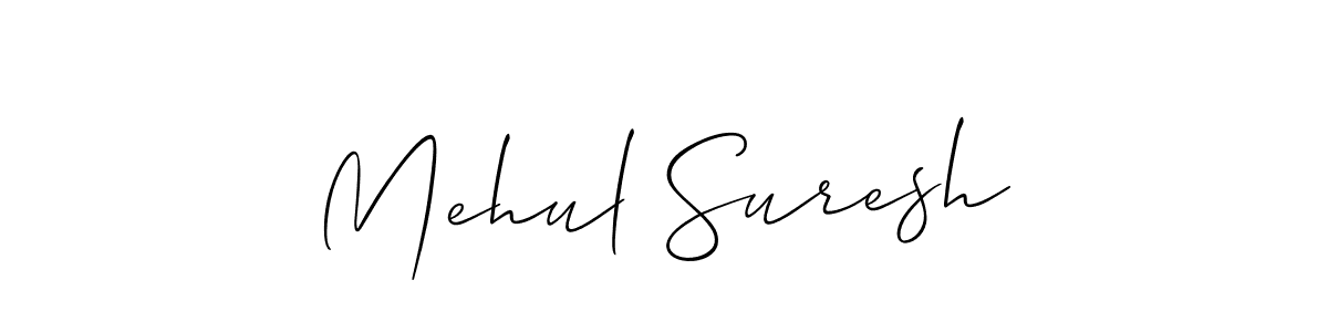 Also we have Mehul Suresh name is the best signature style. Create professional handwritten signature collection using Allison_Script autograph style. Mehul Suresh signature style 2 images and pictures png