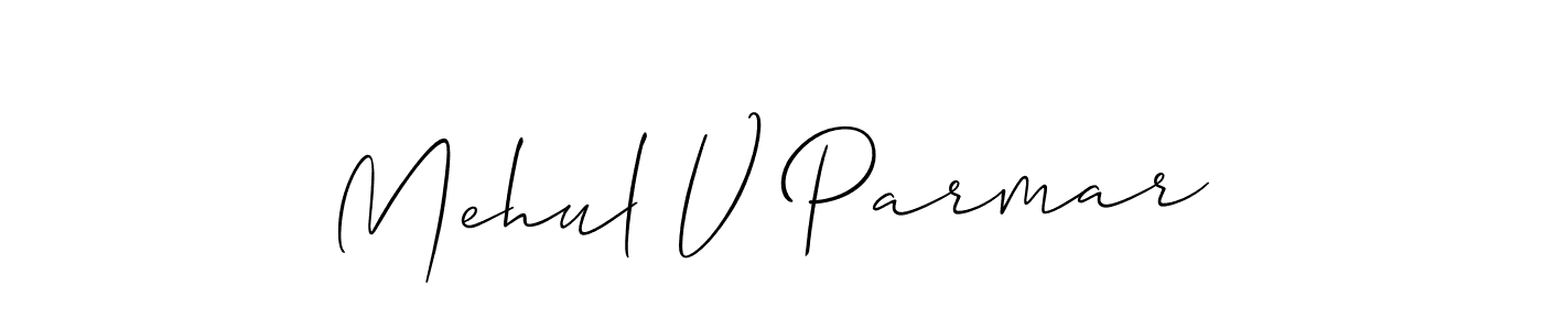 Best and Professional Signature Style for Mehul V Parmar. Allison_Script Best Signature Style Collection. Mehul V Parmar signature style 2 images and pictures png