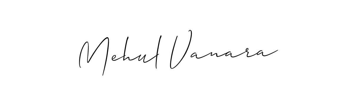 Design your own signature with our free online signature maker. With this signature software, you can create a handwritten (Allison_Script) signature for name Mehul Vanara. Mehul Vanara signature style 2 images and pictures png