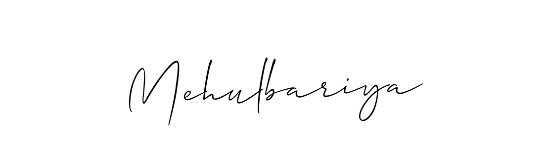 Best and Professional Signature Style for Mehulbariya. Allison_Script Best Signature Style Collection. Mehulbariya signature style 2 images and pictures png