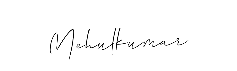 Also we have Mehulkumar name is the best signature style. Create professional handwritten signature collection using Allison_Script autograph style. Mehulkumar signature style 2 images and pictures png