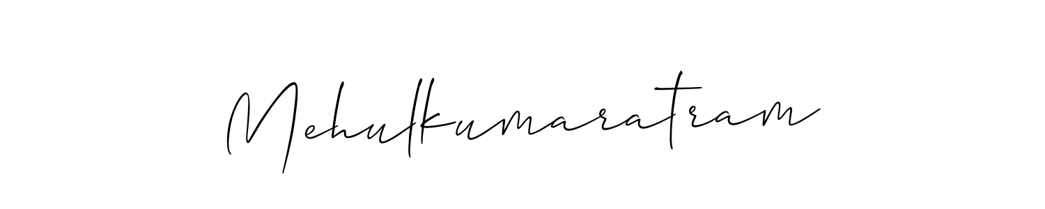 Mehulkumaratram stylish signature style. Best Handwritten Sign (Allison_Script) for my name. Handwritten Signature Collection Ideas for my name Mehulkumaratram. Mehulkumaratram signature style 2 images and pictures png