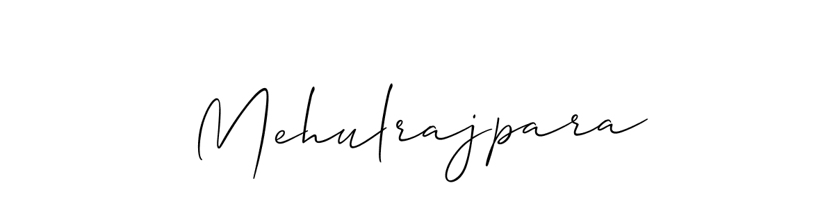 How to make Mehulrajpara signature? Allison_Script is a professional autograph style. Create handwritten signature for Mehulrajpara name. Mehulrajpara signature style 2 images and pictures png