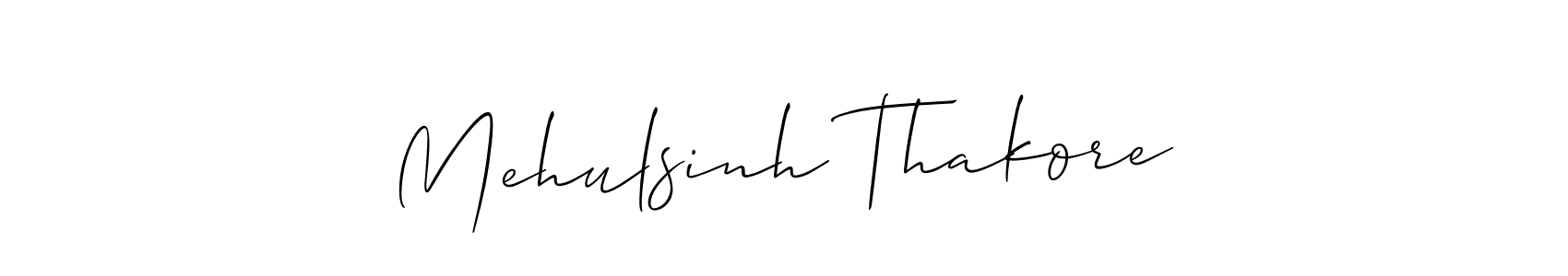 This is the best signature style for the Mehulsinh Thakore name. Also you like these signature font (Allison_Script). Mix name signature. Mehulsinh Thakore signature style 2 images and pictures png