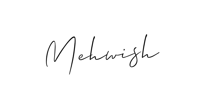 How to make Mehwish signature? Allison_Script is a professional autograph style. Create handwritten signature for Mehwish name. Mehwish signature style 2 images and pictures png