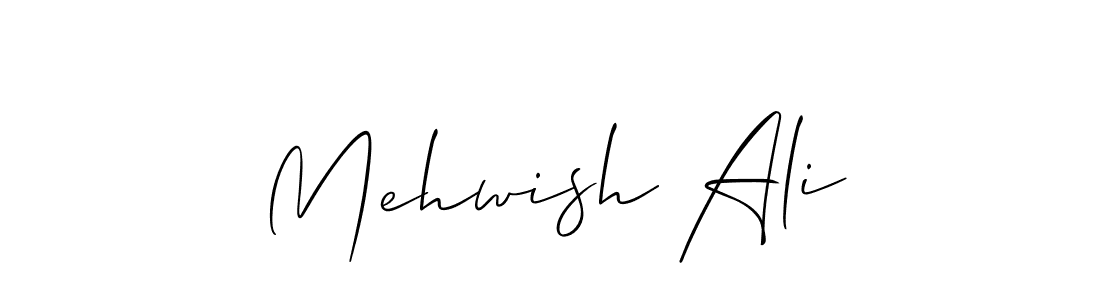 How to make Mehwish Ali signature? Allison_Script is a professional autograph style. Create handwritten signature for Mehwish Ali name. Mehwish Ali signature style 2 images and pictures png