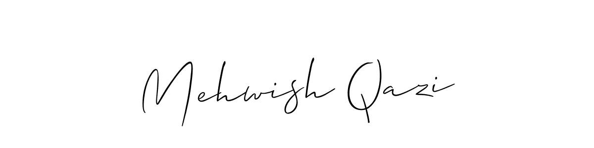 Make a short Mehwish Qazi signature style. Manage your documents anywhere anytime using Allison_Script. Create and add eSignatures, submit forms, share and send files easily. Mehwish Qazi signature style 2 images and pictures png