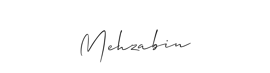 Allison_Script is a professional signature style that is perfect for those who want to add a touch of class to their signature. It is also a great choice for those who want to make their signature more unique. Get Mehzabin⁩ name to fancy signature for free. Mehzabin⁩ signature style 2 images and pictures png