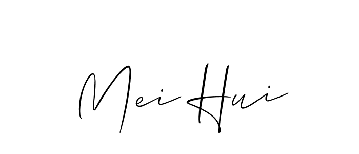 How to make Mei Hui name signature. Use Allison_Script style for creating short signs online. This is the latest handwritten sign. Mei Hui signature style 2 images and pictures png