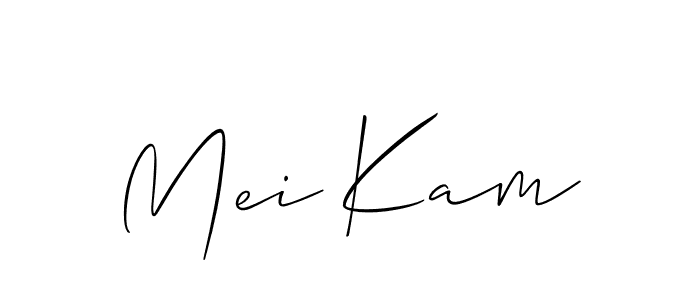 Mei Kam stylish signature style. Best Handwritten Sign (Allison_Script) for my name. Handwritten Signature Collection Ideas for my name Mei Kam. Mei Kam signature style 2 images and pictures png