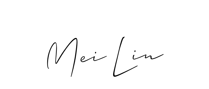 Best and Professional Signature Style for Mei Lin. Allison_Script Best Signature Style Collection. Mei Lin signature style 2 images and pictures png