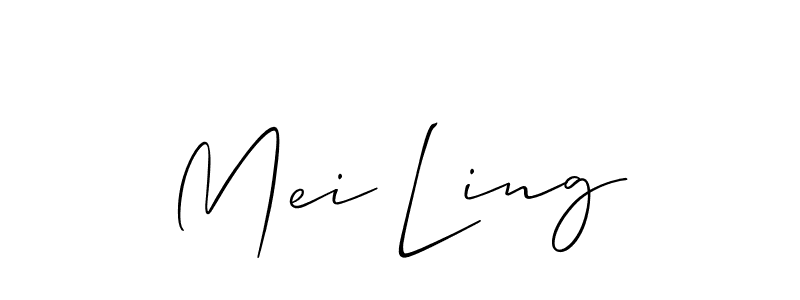 Also we have Mei Ling name is the best signature style. Create professional handwritten signature collection using Allison_Script autograph style. Mei Ling signature style 2 images and pictures png