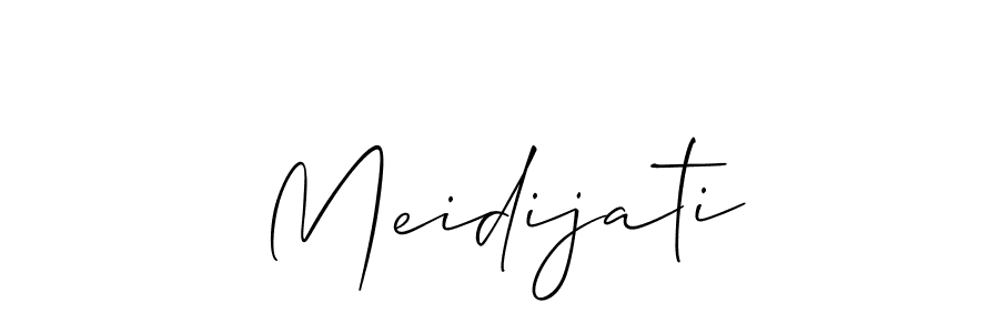 Create a beautiful signature design for name Meidijati. With this signature (Allison_Script) fonts, you can make a handwritten signature for free. Meidijati signature style 2 images and pictures png