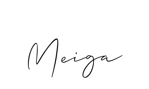 How to make Meiga signature? Allison_Script is a professional autograph style. Create handwritten signature for Meiga name. Meiga signature style 2 images and pictures png