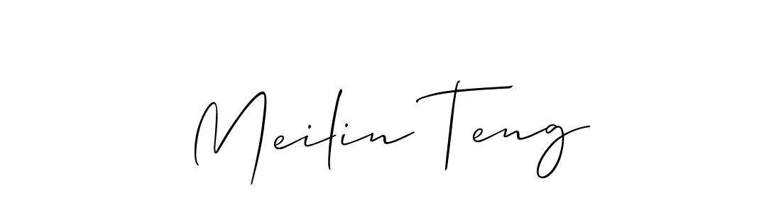 if you are searching for the best signature style for your name Meilin Teng. so please give up your signature search. here we have designed multiple signature styles  using Allison_Script. Meilin Teng signature style 2 images and pictures png