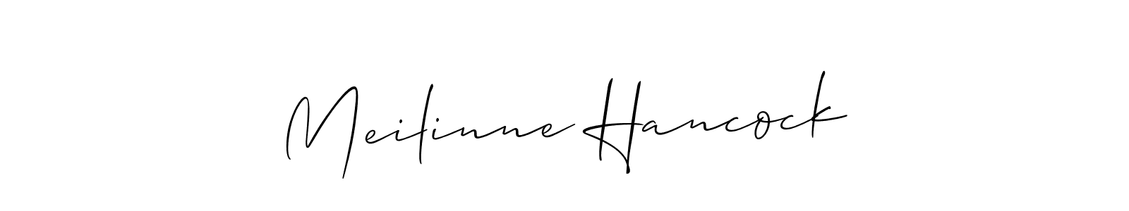 Use a signature maker to create a handwritten signature online. With this signature software, you can design (Allison_Script) your own signature for name Meilinne Hancock. Meilinne Hancock signature style 2 images and pictures png