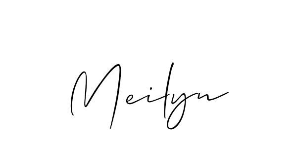 How to make Meilyn signature? Allison_Script is a professional autograph style. Create handwritten signature for Meilyn name. Meilyn signature style 2 images and pictures png