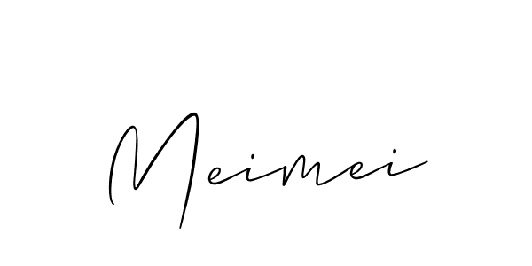 You should practise on your own different ways (Allison_Script) to write your name (Meimei) in signature. don't let someone else do it for you. Meimei signature style 2 images and pictures png