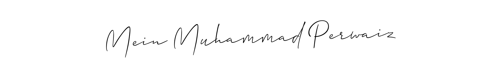 How to make Mein Muhammad Perwaiz name signature. Use Allison_Script style for creating short signs online. This is the latest handwritten sign. Mein Muhammad Perwaiz signature style 2 images and pictures png