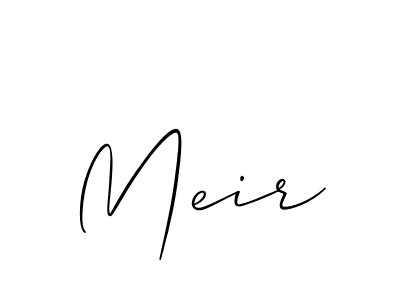 You should practise on your own different ways (Allison_Script) to write your name (Meir) in signature. don't let someone else do it for you. Meir signature style 2 images and pictures png