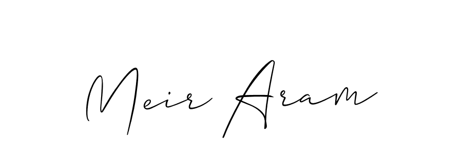 Make a beautiful signature design for name Meir Aram. With this signature (Allison_Script) style, you can create a handwritten signature for free. Meir Aram signature style 2 images and pictures png