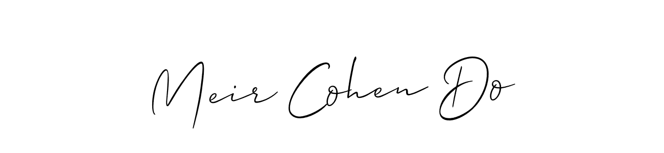 Allison_Script is a professional signature style that is perfect for those who want to add a touch of class to their signature. It is also a great choice for those who want to make their signature more unique. Get Meir Cohen Do name to fancy signature for free. Meir Cohen Do signature style 2 images and pictures png
