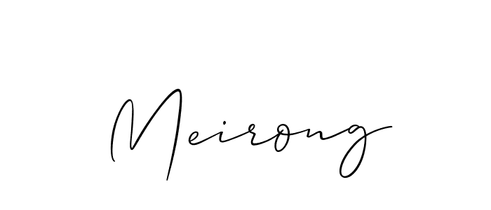 if you are searching for the best signature style for your name Meirong. so please give up your signature search. here we have designed multiple signature styles  using Allison_Script. Meirong signature style 2 images and pictures png