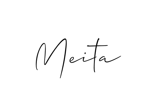 How to make Meita signature? Allison_Script is a professional autograph style. Create handwritten signature for Meita name. Meita signature style 2 images and pictures png