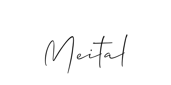 Make a beautiful signature design for name Meital. With this signature (Allison_Script) style, you can create a handwritten signature for free. Meital signature style 2 images and pictures png