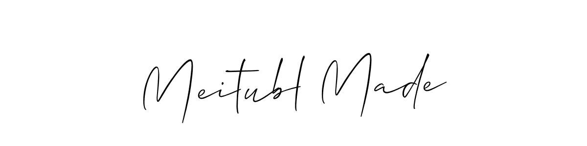 Make a short Meitubl Made signature style. Manage your documents anywhere anytime using Allison_Script. Create and add eSignatures, submit forms, share and send files easily. Meitubl Made signature style 2 images and pictures png