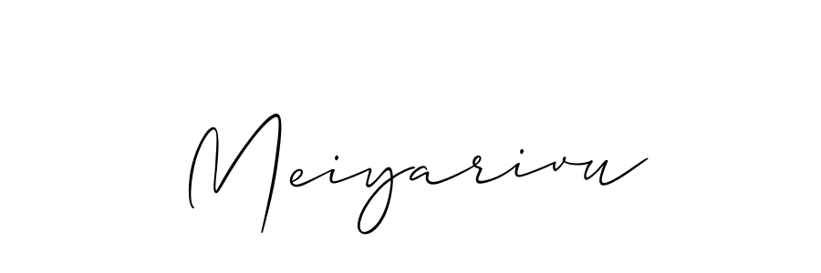 Make a beautiful signature design for name Meiyarivu. With this signature (Allison_Script) style, you can create a handwritten signature for free. Meiyarivu signature style 2 images and pictures png