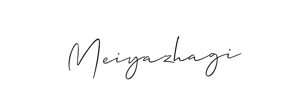 Design your own signature with our free online signature maker. With this signature software, you can create a handwritten (Allison_Script) signature for name Meiyazhagi. Meiyazhagi signature style 2 images and pictures png