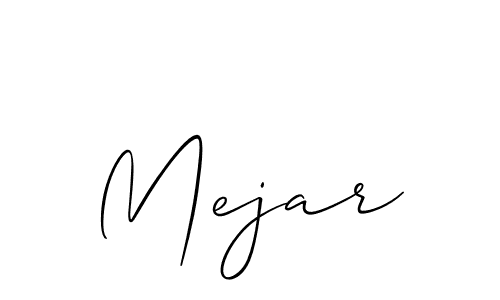 Design your own signature with our free online signature maker. With this signature software, you can create a handwritten (Allison_Script) signature for name Mejar. Mejar signature style 2 images and pictures png